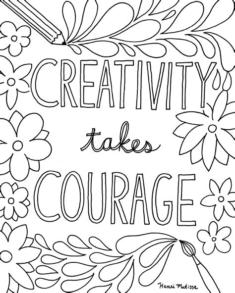 Quote Coloring Sheets