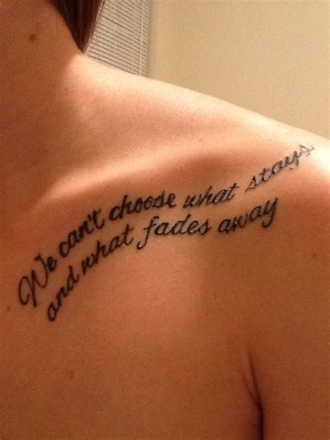 Quote Shoulder Tattoo