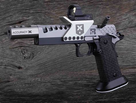 A competition shooter with a custom-built race gun