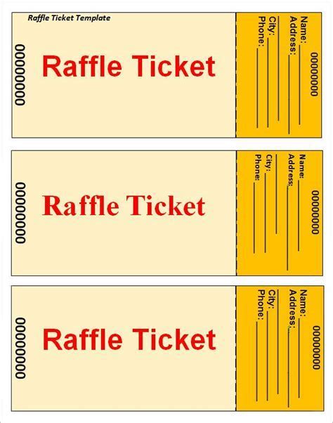 Raffle tickets for sale