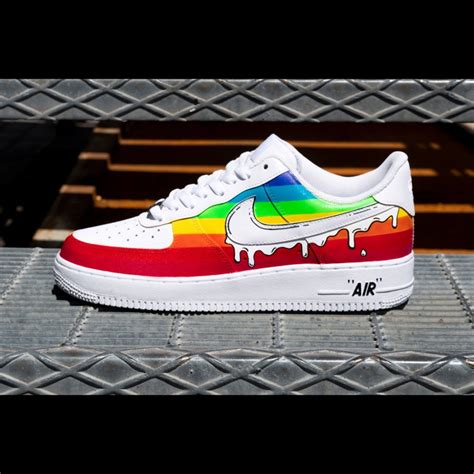 Rainbow Air Force 1 sneakers with unique design