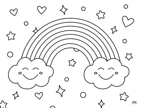 Rainbow coloring pages printable fun