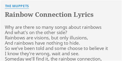 The Rainbow Connection lyrics