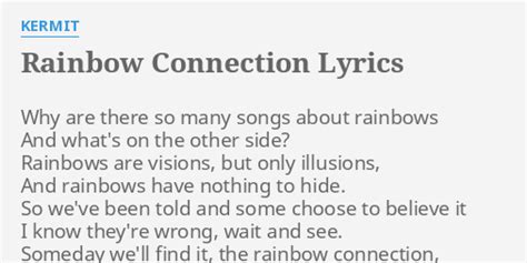 The Rainbow Connection lyrics