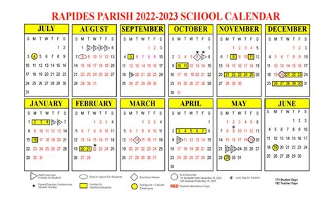 Rapides Parish School Calendar Image 10