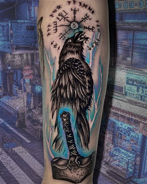 Raven tattoo design