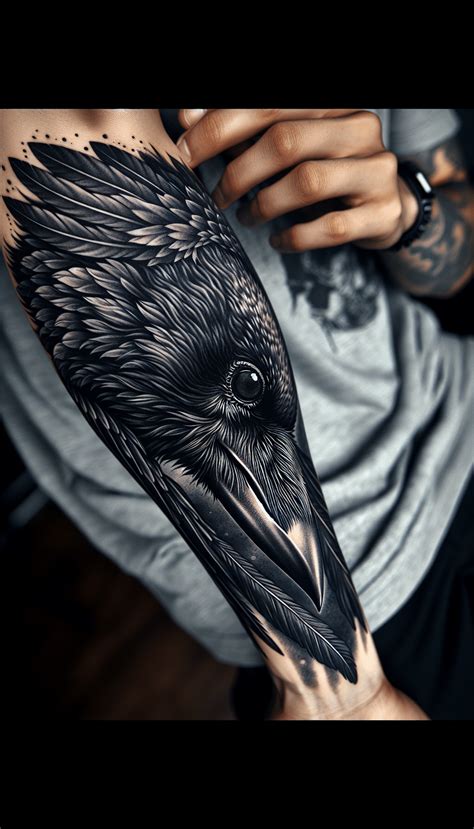 Raven tattoo placement