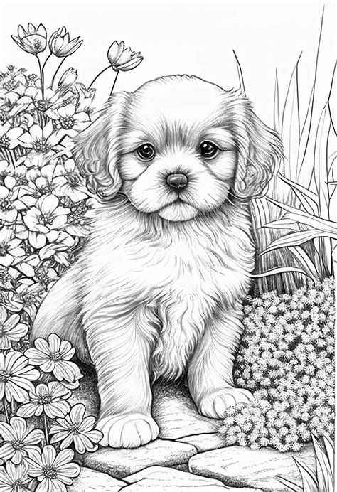 Realistic Dog Coloring Pages