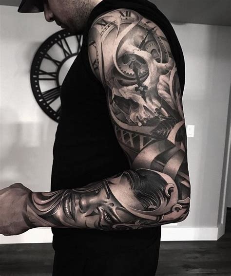 Realistic tattoo sleeve