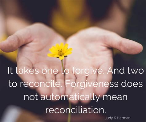 Reconciliation and Forgiveness