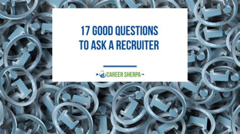 Asking recruiter questions