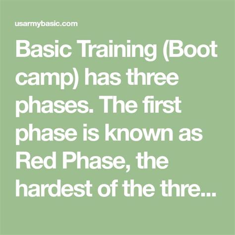 Red Phase Army Boot Camp Mental Toughness