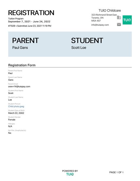 Registration and Tuition Payment