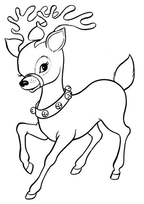 Reindeer coloring sheet