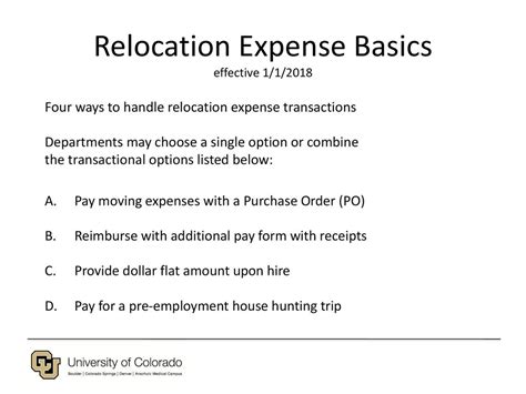 Relocation Expenses