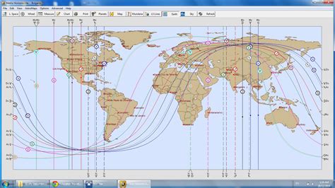 A map showing different locations