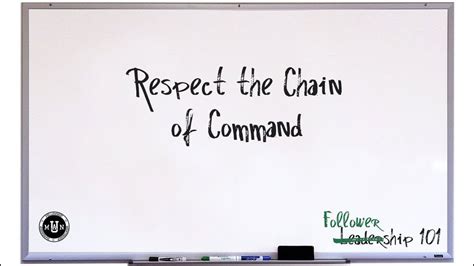 Respecting the Chain of Command