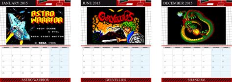 Retro Video Game Calendars