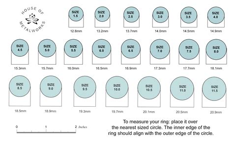 Mexican Ring Size Chart