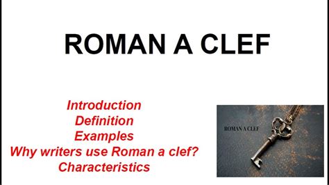 An image representing the concept of roman à clef