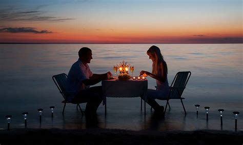 A couple enjoying a romantic dinner date