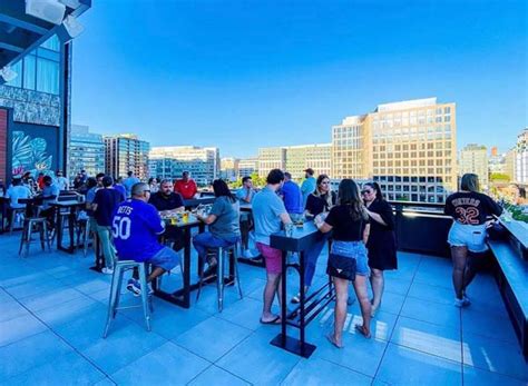 A photo of a rooftop bar in the Navy Yard