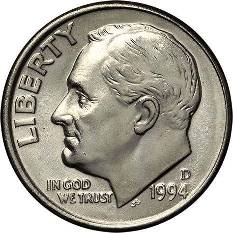 1994 Roosevelt Dime Obverse