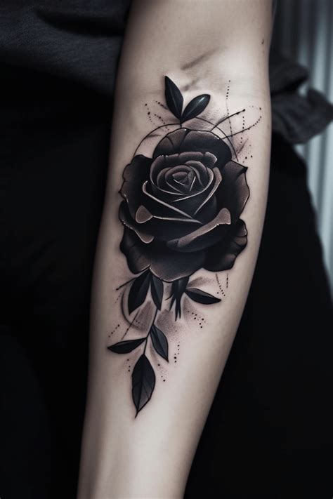 A collection of rose black tattoos showcasing different styles and designs