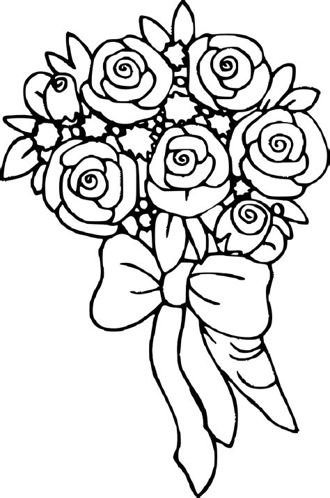 Rose flower coloring picture