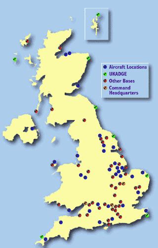 Map of Royal Air Force Bases