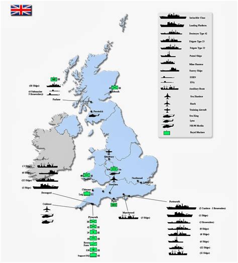 Map of Royal Navy Bases