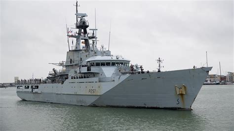 Royal Navy Patrol Ships at Sea