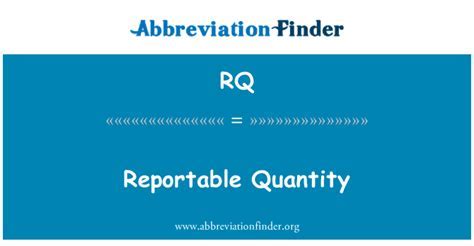 RQ abbreviation meaning