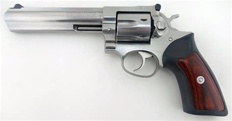 A Ruger GP100 revolver, showcasing its sleek and durable design