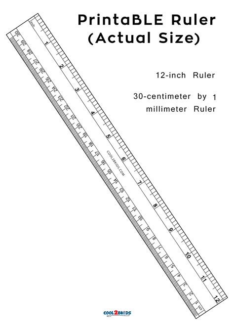 Ruler Printable for DIY Projects