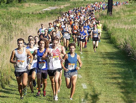 Cross-country runners in action