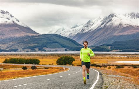 Long-distance runner in action