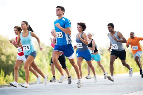 Marathon runner in action