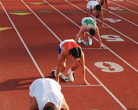 Track and field athletes in action