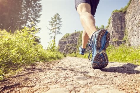 Trail runner in a scenic landscape