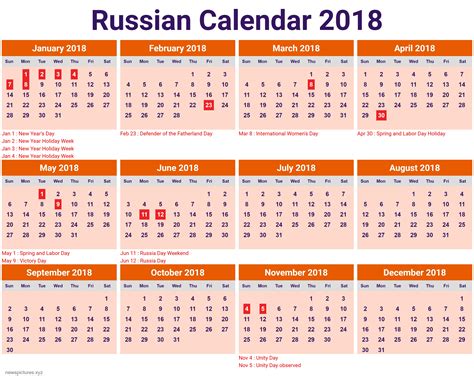 Russian Calendar Traditions