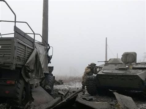 Destroyed Russian military equipment near Hostomel Airport