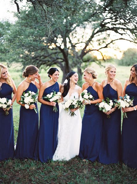 Rustic Navy Bridesmaid Dresses