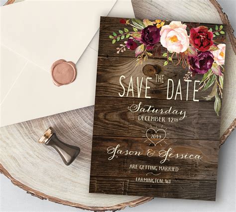 Rustic Wedding Cards