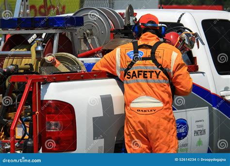 Safety crew members conducting a drill