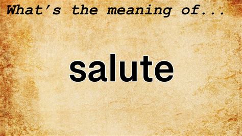 An illustration of the significance of the military salute