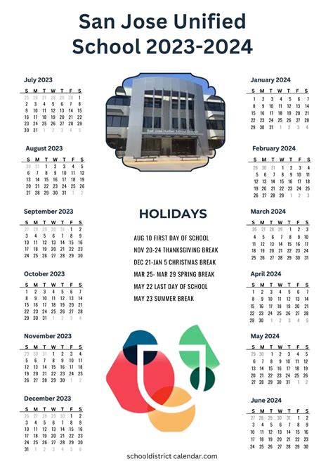 San Jose Unified School District Calendar Resources