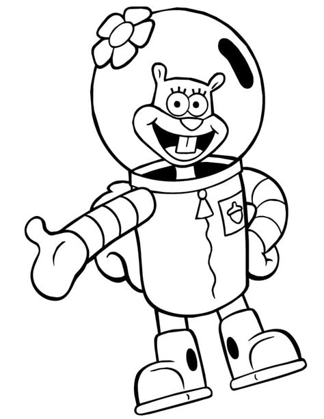 Sandy coloring page