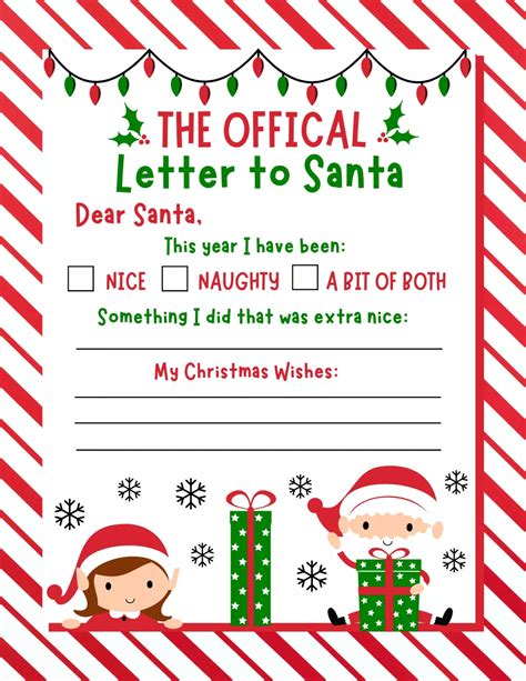 Santa Letter Printables Designs