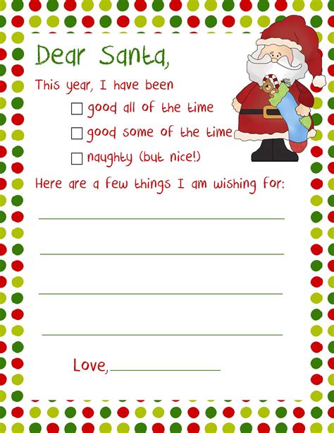 Santa Letter Printables Templates